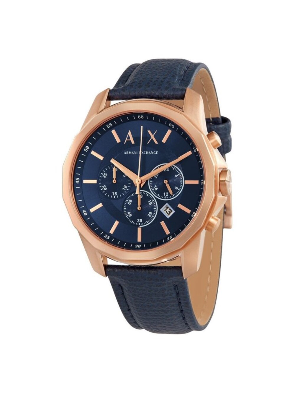 NWT Armani Exchange Banks Chronograph Quartz Blue Dial Men's Watch
